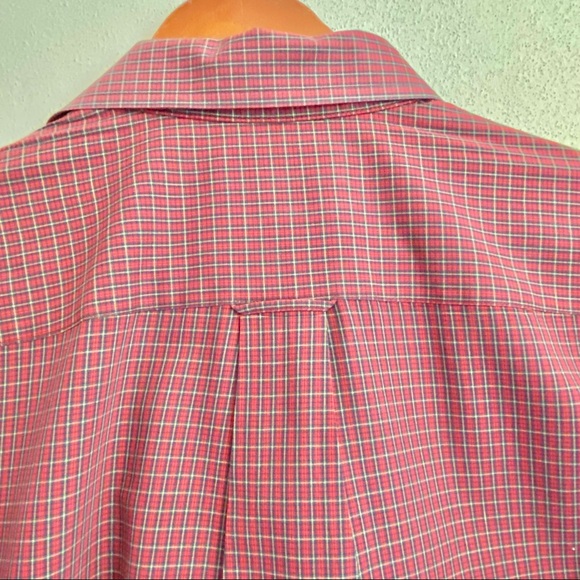 Croft‎ and Barrow Mens Shirt classic fit Mens 16.5”-17” Red Plaid Long Sleeve - Picture 11 of 11